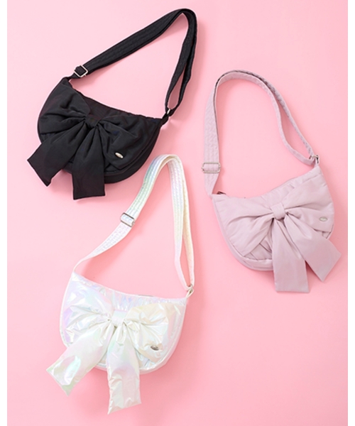 mezzo piano Junior(メゾピアノジュニア)の「ふんわりリボンの三日月ショルダーバッグ(バックパック/リュック・キッズ・ピンク/ホワイト/ブラック・F)」の16枚目の写真