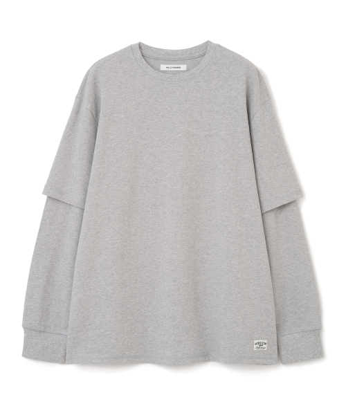 MILLO WOMEN（ミロウーマン）の「ダブルスリーブTシャツ [メランジグレー]（Tシャツ/カットソー・レディース・その他・ONE SIZE）」の2枚目の写真
