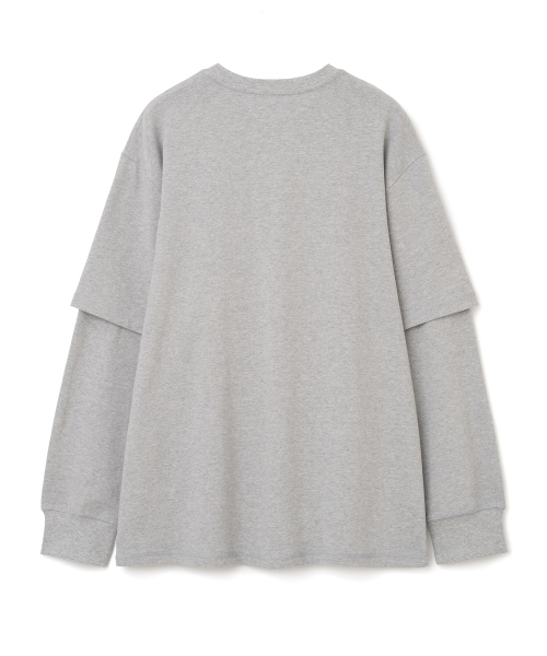 MILLO WOMEN（ミロウーマン）の「ダブルスリーブTシャツ [メランジグレー]（Tシャツ/カットソー・レディース・その他・ONE SIZE）」の3枚目の写真