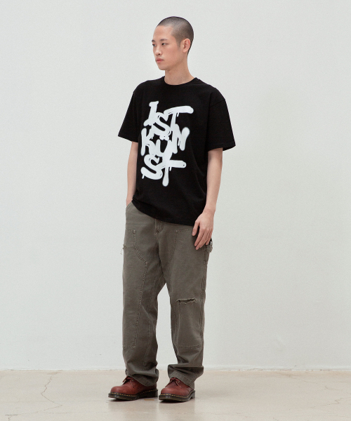 ISTKUNST(イストクンスト)の「GRAFFITI LOGO TEE_BLACK(IK2DMMT511A)(Tシャツ/カットソー・レディース・ブラック・S/M/L)」の3枚目の写真