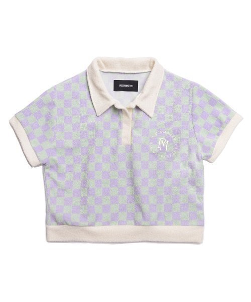 TERRY CROP PK SHIRTS (PURPLE) — кроп‑футболка Terry, фиолетовая