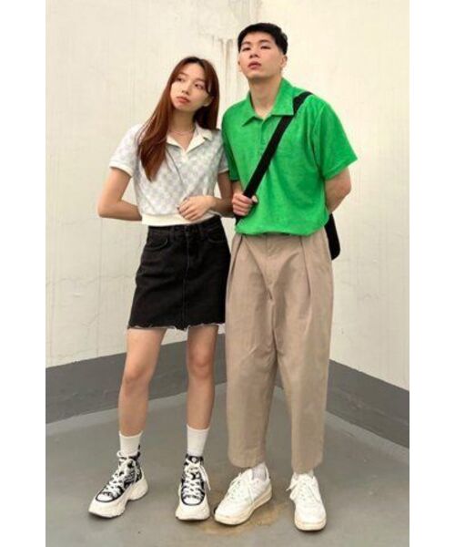 PIECEMAKER(ピースメーカー)の「TERRY CROP PK SHIRTS (PURPLE)(ポロシャツ・レディース・その他・FREE)」の4枚目の写真