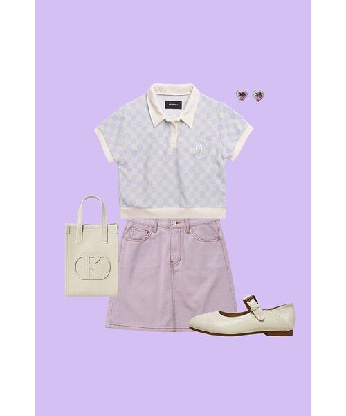 PIECEMAKER(ピースメーカー)の「TERRY CROP PK SHIRTS (PURPLE)(ポロシャツ・レディース・その他・FREE)」の2枚目の写真