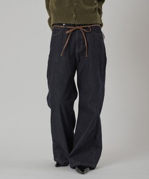 MUHET（ミュエータ）の「belted denim pants / ベルト付きデニムパンツ（デニムパンツ）」