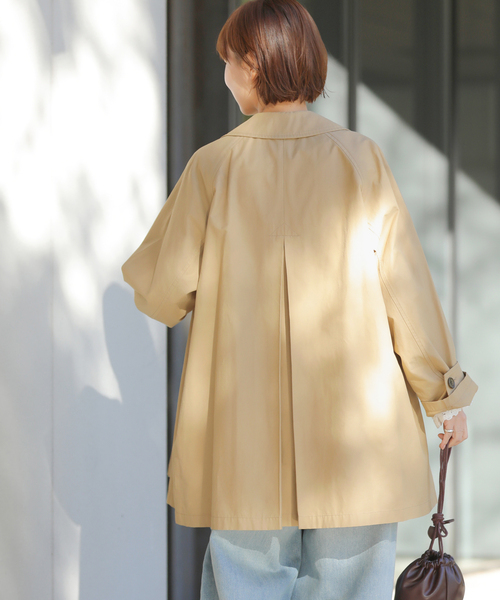 JOURNAL STANDARD relume（ジャーナルスタンダード　レリューム）の「［26SS新作］コットンナイロンAラインステンコート（ステンカラーコート・レディース・ベージュ/カーキ・FREE）」の12枚目の写真