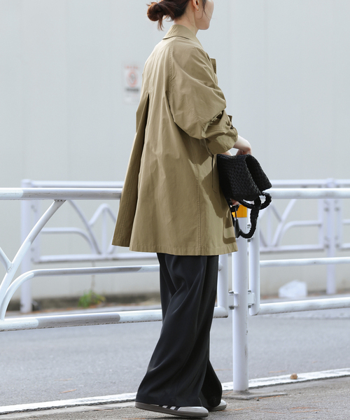 JOURNAL STANDARD relume（ジャーナルスタンダード　レリューム）の「［26SS新作］コットンナイロンAラインステンコート（ステンカラーコート・レディース・ベージュ/カーキ・FREE）」の16枚目の写真