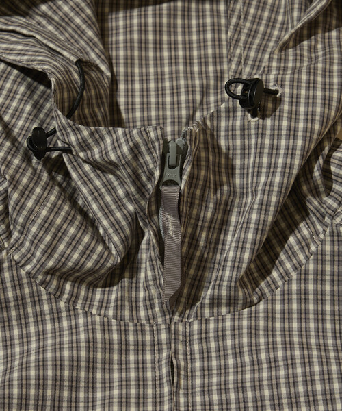 Foxfire（フォックスファイヤー）の「Foxfire/フォックスファイヤー 別注 チェック フード ジップシャツジャケット（Tシャツ/カットソー・メンズ・グレー/ブラウン/オリーブ・MEDIUM/LARGE）」の7枚目の写真