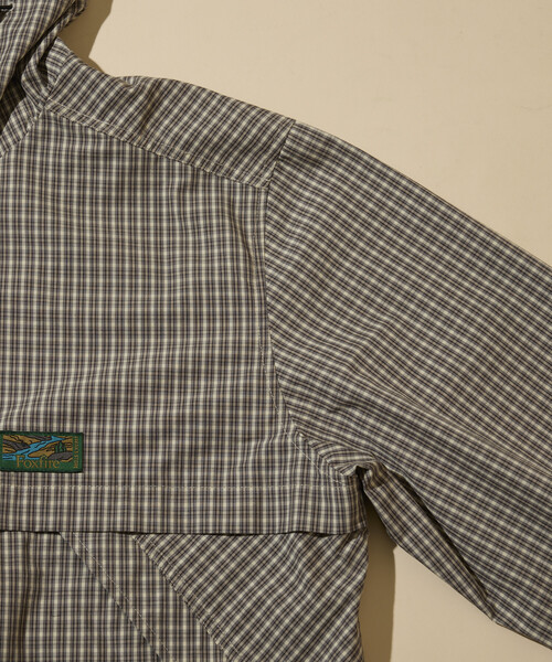Foxfire（フォックスファイヤー）の「Foxfire/フォックスファイヤー 別注 チェック フード ジップシャツジャケット（Tシャツ/カットソー・メンズ・グレー/ブラウン/オリーブ・MEDIUM/LARGE）」の9枚目の写真