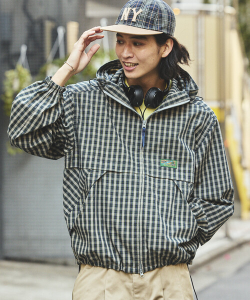 Foxfire/フォックスファイヤー 別注 チェック フード ジップシャツ