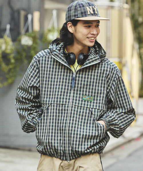 Foxfire/フォックスファイヤー 別注 チェック フード ジップシャツ