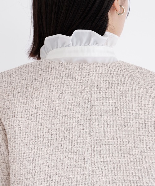 NATURAL BEAUTY BASIC（ナチュラルビューティーベーシック）の「◇ツイードノーカラージャケット（ノーカラージャケット・レディース・ブラック系その他/ホワイト系その他/キャメル・SMALL/MEDIUM）」の17枚目の写真