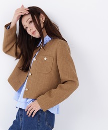 NATURAL BEAUTY BASIC（ナチュラルビューティーベーシック）の「◇ツイードノーカラージャケット（ノーカラージャケット）」