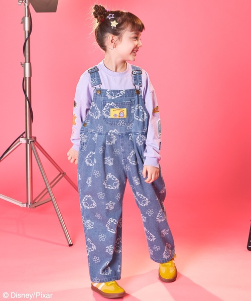 pairmanon（ペアマノン）の「【モンスターズ・インク】ユニセックス ネームタグ デニムサロペット（サロペット/オーバーオール・キッズ・ライトブルー・100/110/120/130/90）」の7枚目の写真