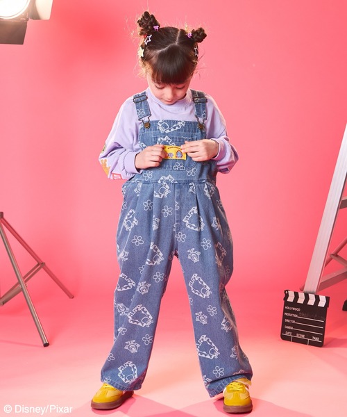 pairmanon（ペアマノン）の「【モンスターズ・インク】ユニセックス ネームタグ デニムサロペット（サロペット/オーバーオール・キッズ・ライトブルー・100/110/120/130/90）」の8枚目の写真