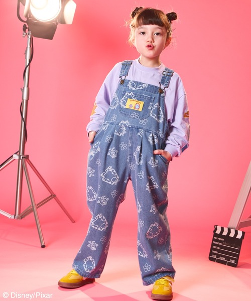 pairmanon（ペアマノン）の「【モンスターズ・インク】ユニセックス ネームタグ デニムサロペット（サロペット/オーバーオール・キッズ・ライトブルー・100/110/120/130/90）」の10枚目の写真