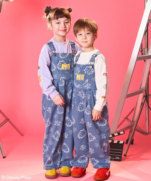 pairmanon（ペアマノン）の「【モンスターズ・インク】ユニセックス ネームタグ デニムサロペット（サロペット/オーバーオール・キッズ・ライトブルー・100/110/120/130/90）」の14枚目の写真