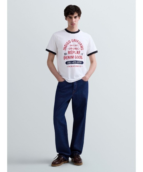 REPLAY(リプレイ)の「ベーシックジャージーマキシプリント Tシャツ(Tシャツ/カットソー・メンズ・ホワイト・X-LARGE/LARGE/MEDIUM/SMALL)」の2枚目の写真