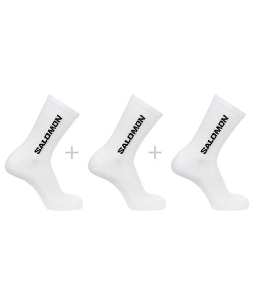 SALOMON(サロモン)の「SALOMON/サロモン ソックス 3足セット EVERYDAY CREW 3-PACK LC2086000/LC2086100/LC2086200/LC2911100(ソックス/靴下・メンズ・ブラック/ブルー/ブラック系その他/ホワイト・M/L)」の2枚目の写真