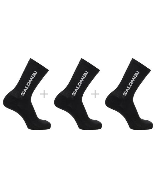 SALOMON(サロモン)の「SALOMON/サロモン ソックス 3足セット EVERYDAY CREW 3-PACK LC2086000/LC2086100/LC2086200/LC2911100(ソックス/靴下・メンズ・ブラック/ブルー/ブラック系その他/ホワイト・M/L)」の1枚目の写真