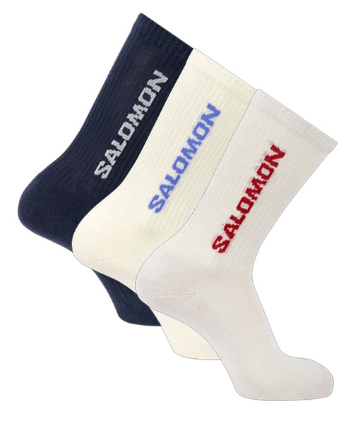 SALOMON(サロモン)の「SALOMON/サロモン ソックス 3足セット EVERYDAY CREW 3-PACK LC2086000/LC2086100/LC2086200/LC2911100(ソックス/靴下・メンズ・ブラック/ブルー/ブラック系その他/ホワイト・M/L)」の10枚目の写真