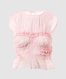 CECILIE BAHNSEN（セシリー バンセン）の「SLEEVELESS SMOCK TOP W/ RUFFLE DETAILS（その他トップス）」