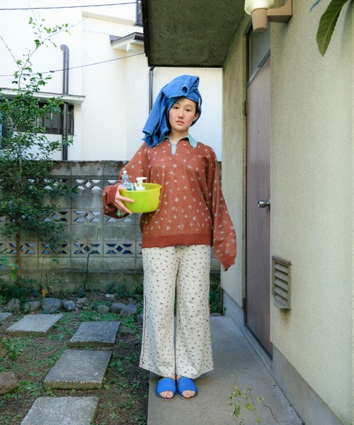 PAMM（パム）の「花や実や葉のシアースキッパーニット（ニット/セーター・レディース・ネイビー系/ブラウン系・フリー）」の22枚目の写真