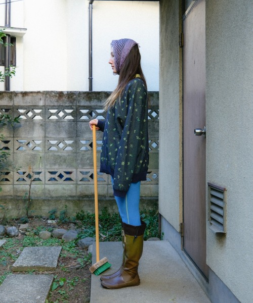 PAMM（パム）の「花や実や葉のシアースキッパーニット（ニット/セーター・レディース・ネイビー系/ブラウン系・フリー）」の9枚目の写真