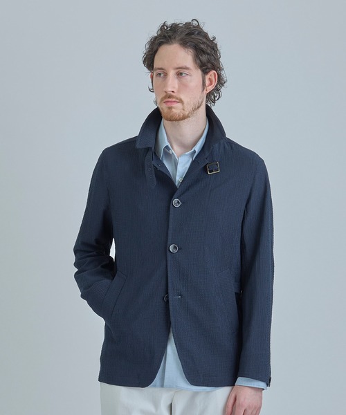 MEN'S BIGI（メンズビギ）の「シアリーブリーゼ ライトブルゾン＜ストレッチ＞＜通気性＞（ブルゾン・メンズ・ブラック/サックスブルー/ネイビー・02/01/04/03）」の4枚目の写真