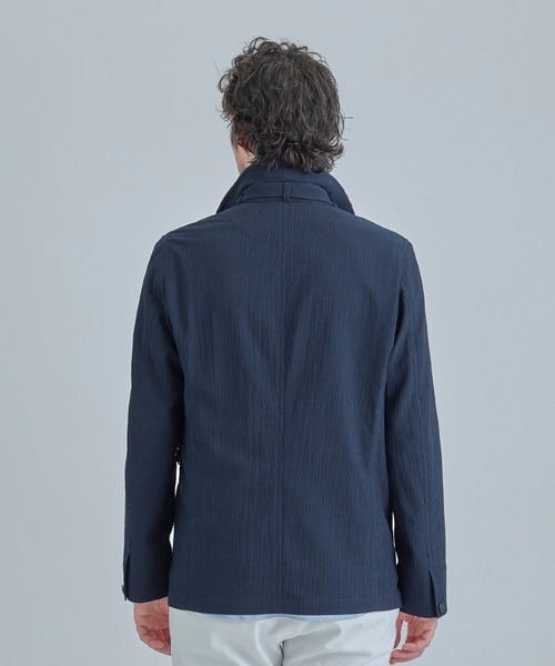 MEN'S BIGI（メンズビギ）の「シアリーブリーゼ ライトブルゾン＜ストレッチ＞＜通気性＞（ブルゾン・メンズ・ブラック/サックスブルー/ネイビー・02/01/04/03）」の6枚目の写真