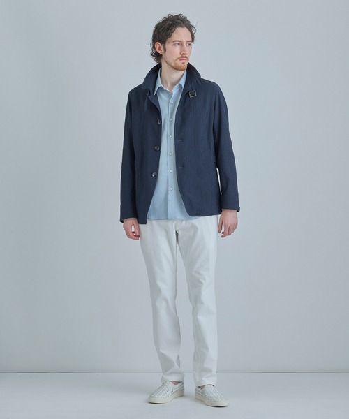 MEN'S BIGI（メンズビギ）の「シアリーブリーゼ ライトブルゾン＜ストレッチ＞＜通気性＞（ブルゾン・メンズ・ブラック/サックスブルー/ネイビー・02/01/04/03）」の7枚目の写真