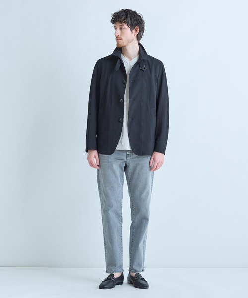 MEN'S BIGI(メンズビギ)の「シアリーブリーゼ ライトブルゾン<ストレッチ><通気性>(ブルゾン・メンズ・ブラック/サックスブルー/ネイビー・02/01/04/03)」の11枚目の写真