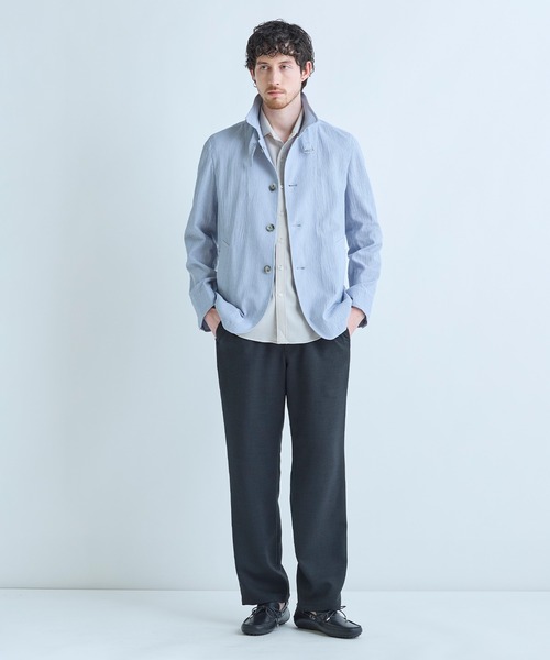 MEN'S BIGI(メンズビギ)の「シアリーブリーゼ ライトブルゾン<ストレッチ><通気性>(ブルゾン・メンズ・ブラック/サックスブルー/ネイビー・02/01/04/03)」の10枚目の写真