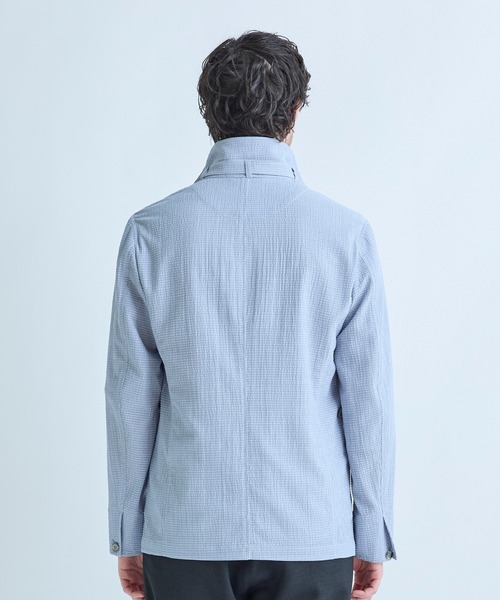 MEN'S BIGI(メンズビギ)の「シアリーブリーゼ ライトブルゾン<ストレッチ><通気性>(ブルゾン・メンズ・ブラック/サックスブルー/ネイビー・02/01/04/03)」の5枚目の写真