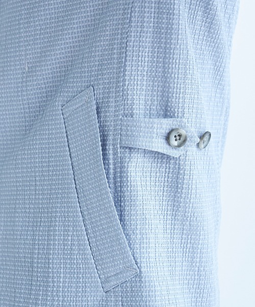 MEN'S BIGI(メンズビギ)の「シアリーブリーゼ ライトブルゾン<ストレッチ><通気性>(ブルゾン・メンズ・ブラック/サックスブルー/ネイビー・02/01/04/03)」の9枚目の写真