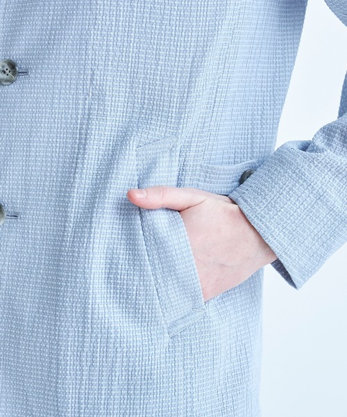 MEN'S BIGI(メンズビギ)の「シアリーブリーゼ ライトブルゾン<ストレッチ><通気性>(ブルゾン・メンズ・ブラック/サックスブルー/ネイビー・02/01/04/03)」の8枚目の写真