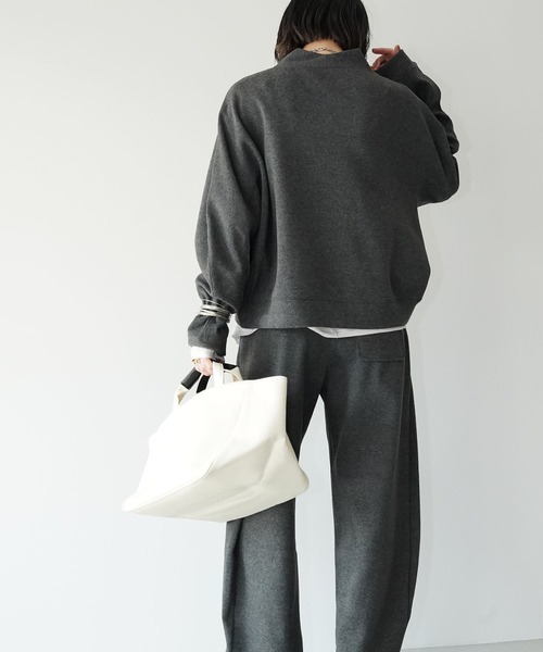 chuclla(チュクラ)の「ハーフジップ スウェットセットアップ chw26s075(セットアップ・レディース・ダークグレー/ブラック・M/L)」の12枚目の写真