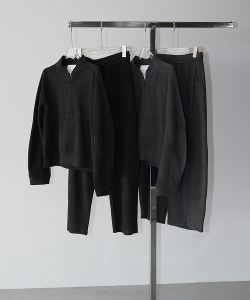 chuclla(チュクラ)の「ハーフジップ スウェットセットアップ chw26s075(セットアップ・レディース・ダークグレー/ブラック・M/L)」の17枚目の写真