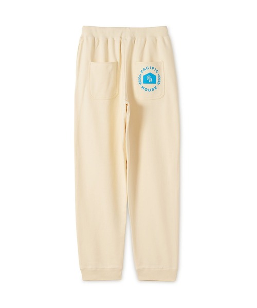 Pacific HOUSE(パシフィックハウス)の「PAH ONE MILE SWEAT PANTS(スウェットパンツ・メンズ・オフホワイト/ブルー・M/L)」の1枚目の写真