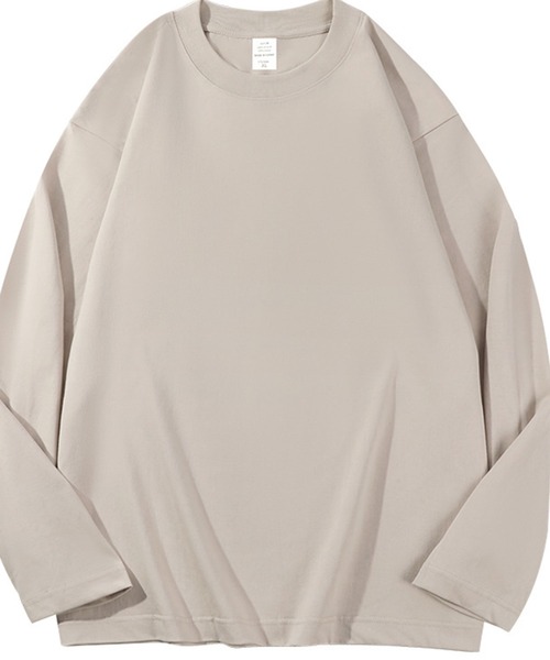 DOUBLE STEAL(ダブルスティール)の「DSルーズフィット無地ロンT(Tシャツ/カットソー・メンズ・グレイッシュベージュ/ブラック/アイボリー/グレー/ピンク/ホワイト/チャコール・LARGE/MEDIUM/SMALL/X-LARGE)」の6枚目の写真