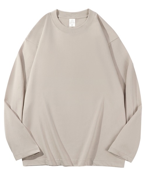 DOUBLE STEAL(ダブルスティール)の「DSルーズフィット無地ロンT(Tシャツ/カットソー・メンズ・グレイッシュベージュ/ブラック/アイボリー/グレー/ピンク/ホワイト/チャコール・LARGE/MEDIUM/SMALL/X-LARGE)」の13枚目の写真
