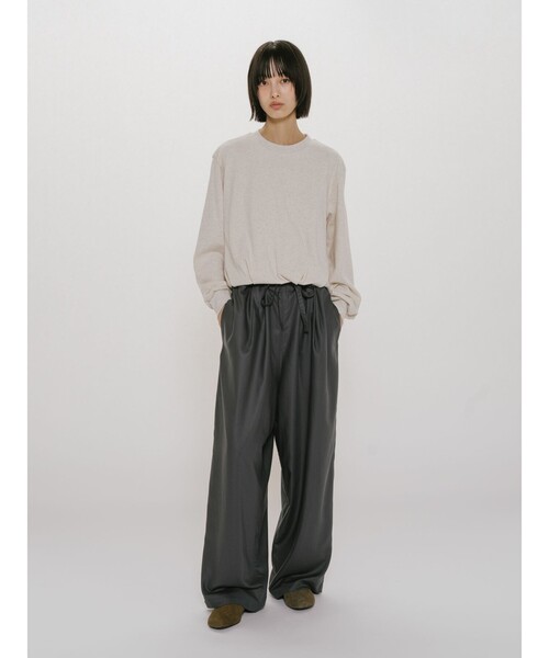 MIDIUMISOLID(ミディウミソリッド)の「MIDIUMISOLID for Ladies リラックスパンツ(その他パンツ・レディース・ライトブルー/アイボリー/チャコールグレー・FREE)」の6枚目の写真