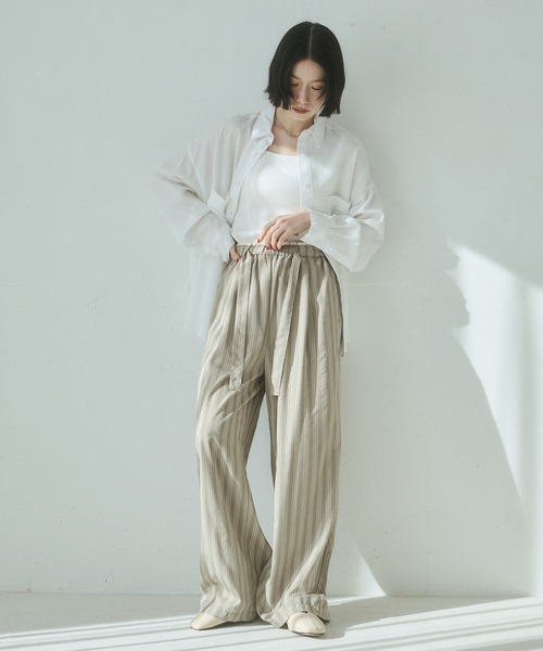 hunch(ハンチ)の「ストライプ イージーパンツ(その他パンツ・レディース・ホワイト系その他/グリーン系その他/グレー系その他・FREE)」の5枚目の写真