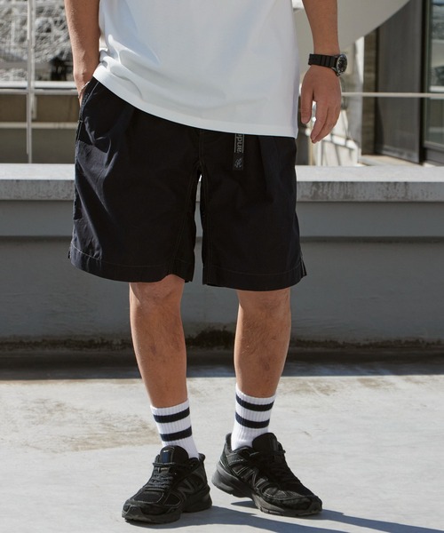 and wander(アンドワンダー)の「and wander/アンドワンダー×Gramicci/グラミチ C/N g-short コラボレーションロゴショーツ 2026年春夏(その他パンツ・メンズ・カーキ/ブラック・L/XL/M)」の5枚目の写真