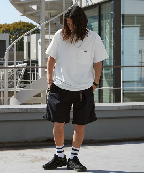 and wander(アンドワンダー)の「and wander/アンドワンダー×Gramicci/グラミチ C/N g-short コラボレーションロゴショーツ 2026年春夏(その他パンツ・メンズ・カーキ/ブラック・L/XL/M)」の8枚目の写真