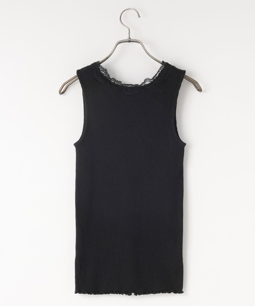 LOWRYS FARM（ローリーズファーム）の「レースマルドウタンク 638378（タンクトップ・レディース・グレー/ブラック/ホワイト・FREE）」の8枚目の写真