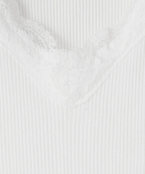 LOWRYS FARM（ローリーズファーム）の「レースマルドウタンク 638378（タンクトップ・レディース・グレー/ブラック/ホワイト・FREE）」の14枚目の写真