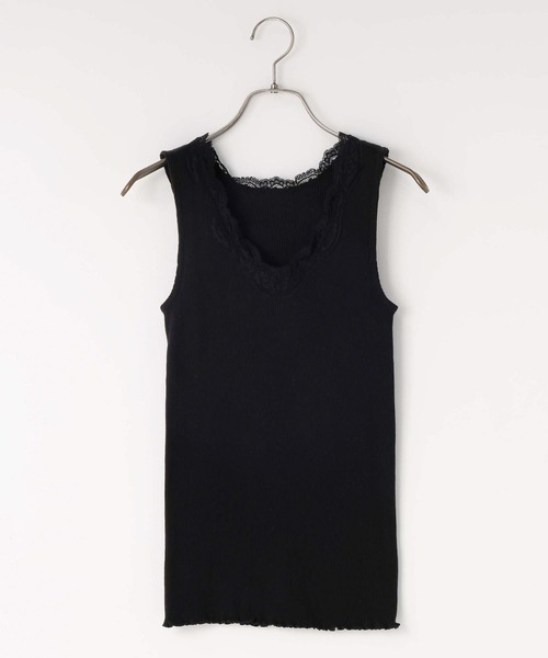 LOWRYS FARM（ローリーズファーム）の「レースマルドウタンク 638378（タンクトップ・レディース・グレー/ブラック/ホワイト・FREE）」の11枚目の写真