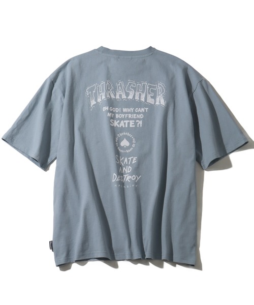 THRASHER(スラッシャー)の「【THRASHER/スラッシャー】バックプリント ハーフスリーブ ビッグシルエットTシャツ(Tシャツ/カットソー・メンズ・ホワイト/ミント/ブラック/サックスブルー/杢グレー・M/L/XL)」の19枚目の写真