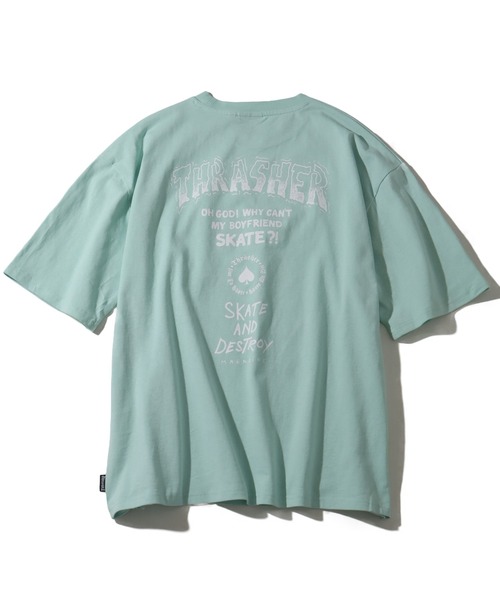 THRASHER(スラッシャー)の「【THRASHER/スラッシャー】バックプリント ハーフスリーブ ビッグシルエットTシャツ(Tシャツ/カットソー・メンズ・ホワイト/ミント/ブラック/サックスブルー/杢グレー・M/L/XL)」の17枚目の写真
