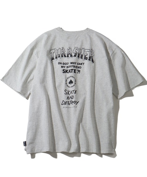 THRASHER(スラッシャー)の「【THRASHER/スラッシャー】バックプリント ハーフスリーブ ビッグシルエットTシャツ(Tシャツ/カットソー・メンズ・ホワイト/ミント/ブラック/サックスブルー/杢グレー・M/L/XL)」の15枚目の写真